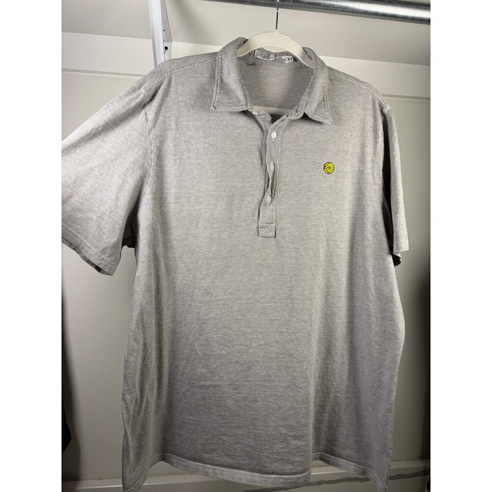 Criquet Men's Polo Gray Short Sleeve Shirt Size XXL Men's 100% Cotton